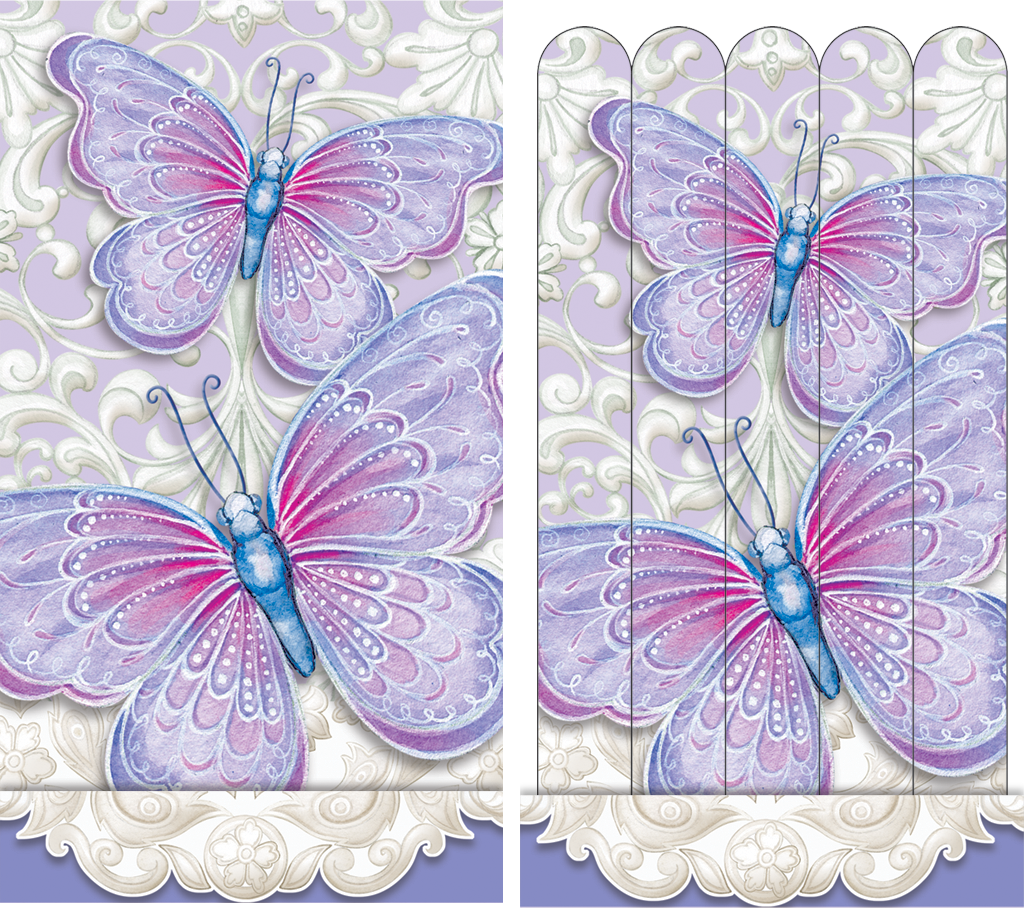 Purple Butterfly Emery board - Sienna's Garden - Cardmore